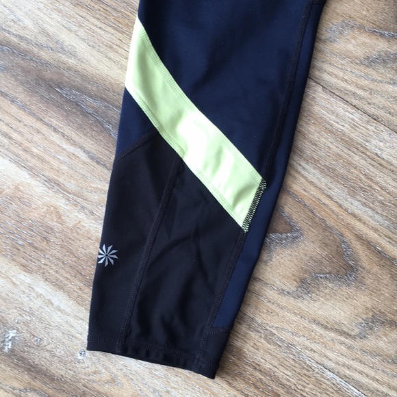Athleta Color Block Mesh Leggings - Picture 3 of 7